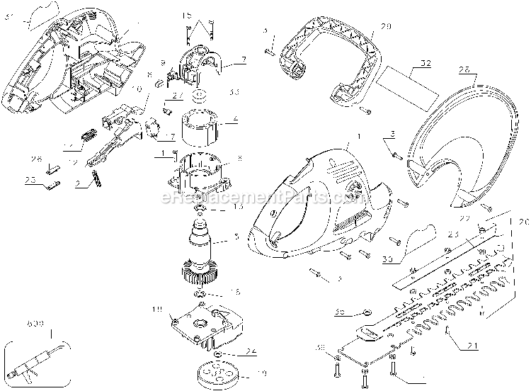 Black and Decker TR1700 (Type 1) Rotary Mower Power Tool Page A Diagram